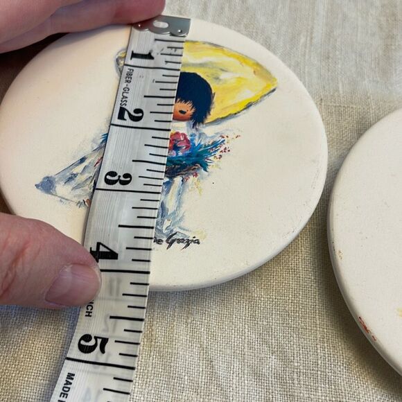 Set of 2 Ted DeGrazia coaster sandstone set. - Picture 6 of 6